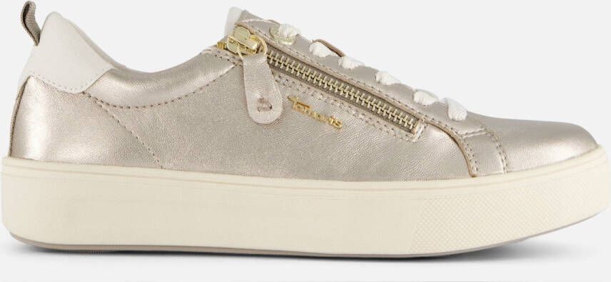 Tamaris Comfort Sneakers goud Leer Dames