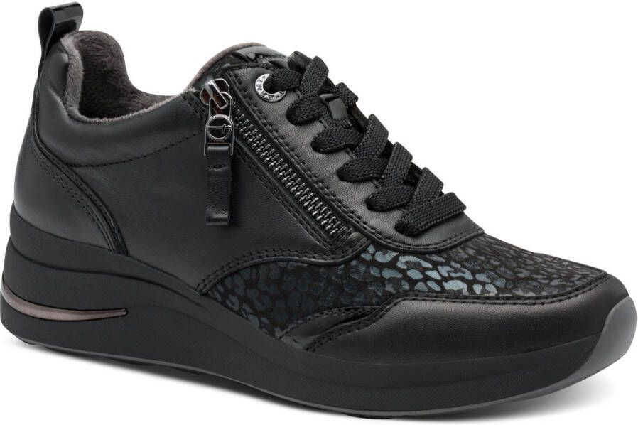 Tamaris Comfort Sneakers zwart Leer Dames