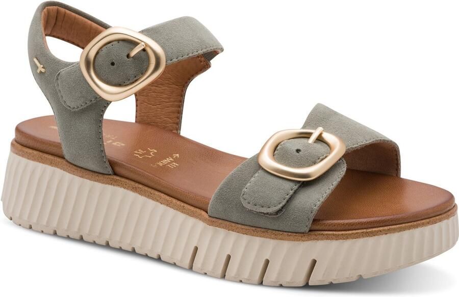 Tamaris COMFORT Essentials Dames Sandalen SAGE GROEN SUEDE
