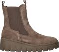 Tamaris Chelsea-boots plateau enkellaars instapschoen met t-logo - Bruin