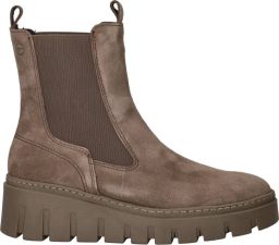 Tamaris Chelsea-boots plateau enkellaars instapschoen met t-logo