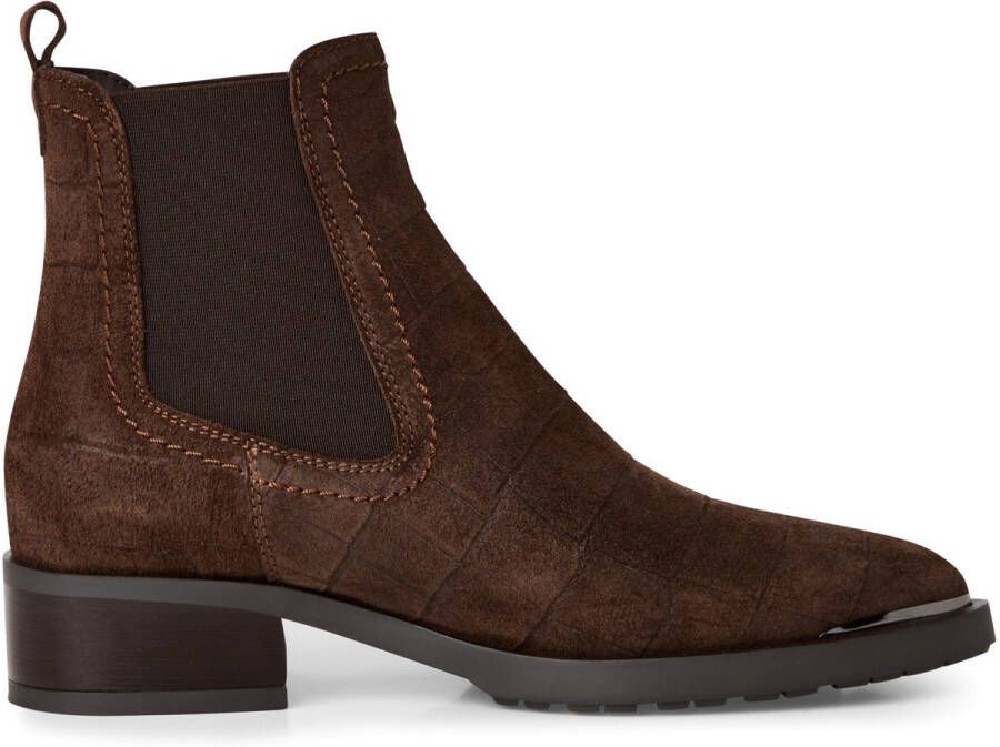 Tamaris Veterlaarsjes blokhak veterschoenen zakelijke schoen met subtiele siernaden