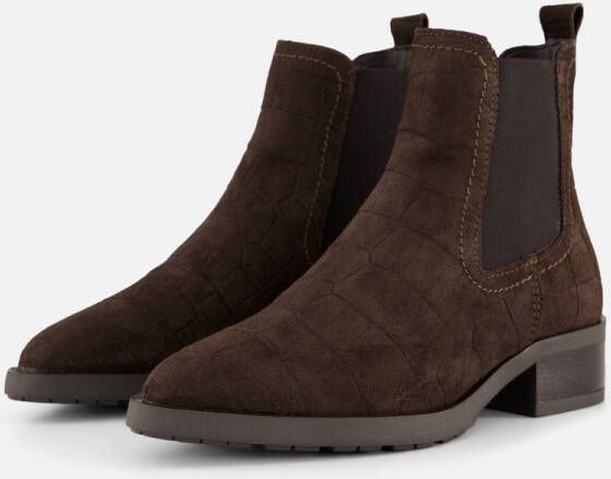 Tamaris Veterlaarsjes blokhak veterschoenen zakelijke schoen met subtiele siernaden
