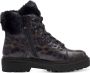 Tamaris Leopard Veterboots zwart Textiel - Thumbnail 1