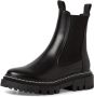 Tamaris dames chelsea boot leren laarzen enkellaars vrouwen leer M2549141 zwart - Thumbnail 1