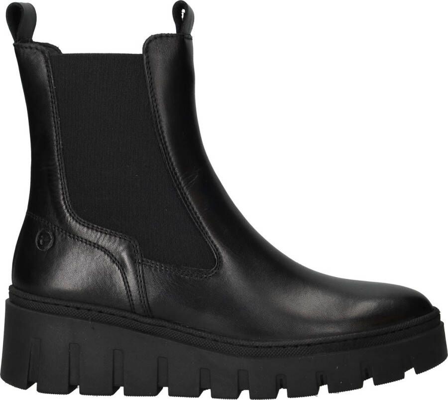 Tamaris dames chelsea boot leren laarzen enkellaars vrouwen leer M2549141 zwart