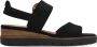 Tamaris Trendy Comfortabele Suède Sandaal Black Dames - Thumbnail 1