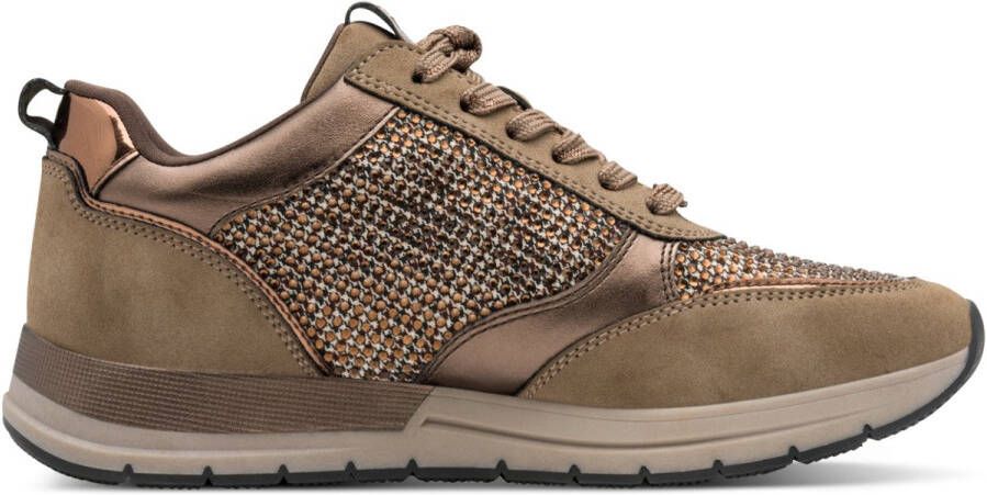 Tamaris Plateausneakers vrijetijdsschoen lage schoen veterschoen in vegan uitvoering