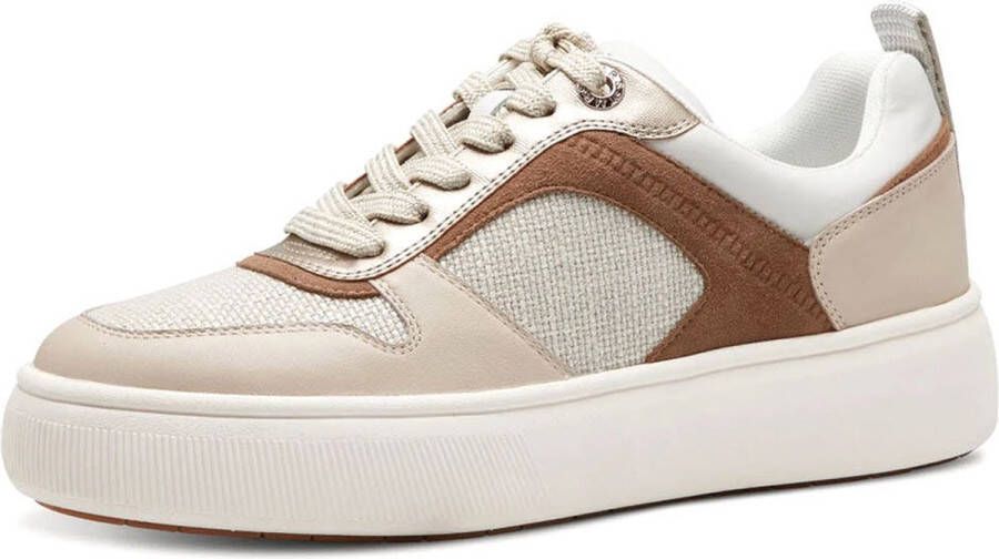 Tamaris Plateausneakers vrijetijdsschoen lage schoen veterschoen met contrastafwerkingen