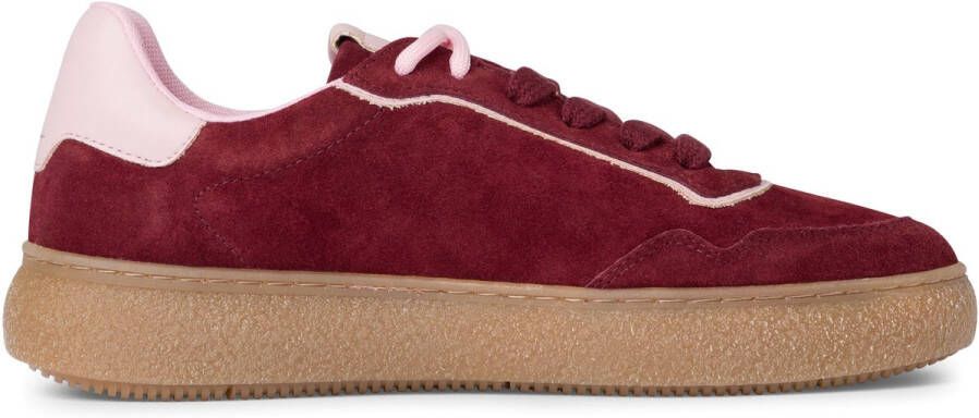 Tamaris Plateausneakers vrijetijdsschoen lage schoen veterschoen met contrast bies