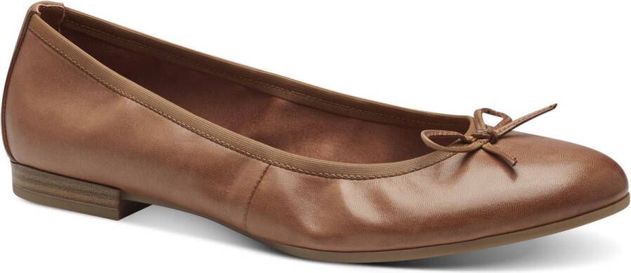 Tamaris Ballerina's Feestelijke schoen trouwschoen flats met mooie metallic glans