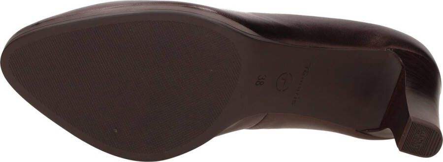 Tamaris Bruine Glanzende Pump met Comfortabele Hak Brown