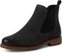 Tamaris dames Chelsea boot 1-25056-41 leren laarzen enkellaarsjes zwart M2505641 - Thumbnail 1