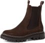Tamaris dames chelsea boot 1-25491-41 304 leren laarzen enkellaars vrouwen leer M2549141 bruin - Thumbnail 1