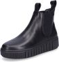 Tamaris dames chelsea boot leren laarzen enkellaars vrouwen leer M25403 zwart - Thumbnail 1