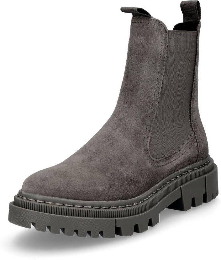 Tamaris dames chelsea boot leren laarzen enkellaars vrouwen leer M2549141 grijs