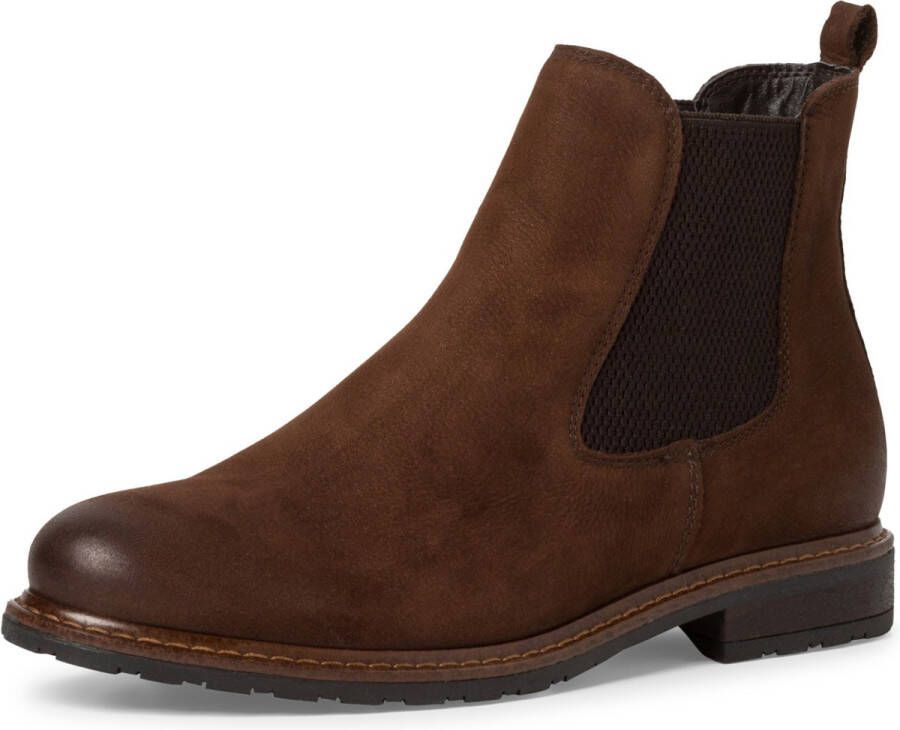 Tamaris Dames Chelsea Boot Leren Laarzen Enkellaarzen Dames Leer M2505641 Bruin