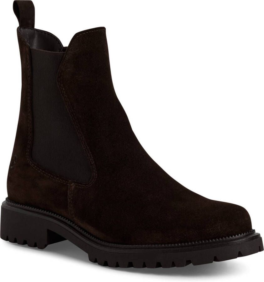Tamaris dames Chelsea boot leren laarzen enkellaarzen dames M2542741 donkerbruin