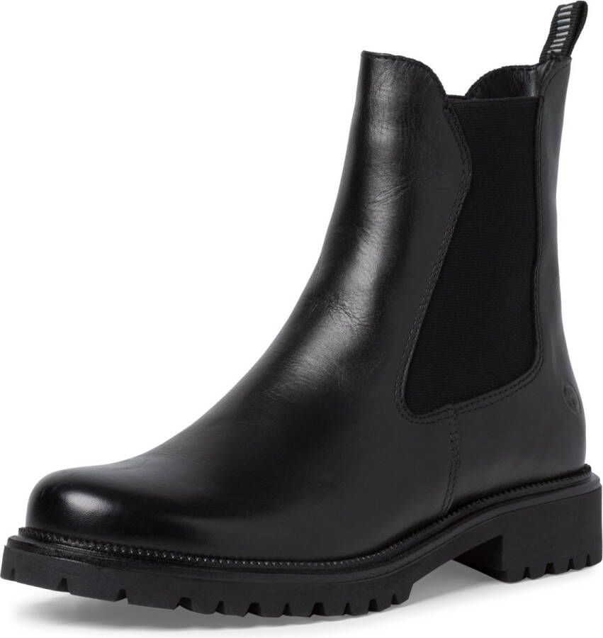 Tamaris Chelsea-boots blokhak instaplaarzen met stretchinzetten aan beide zijden