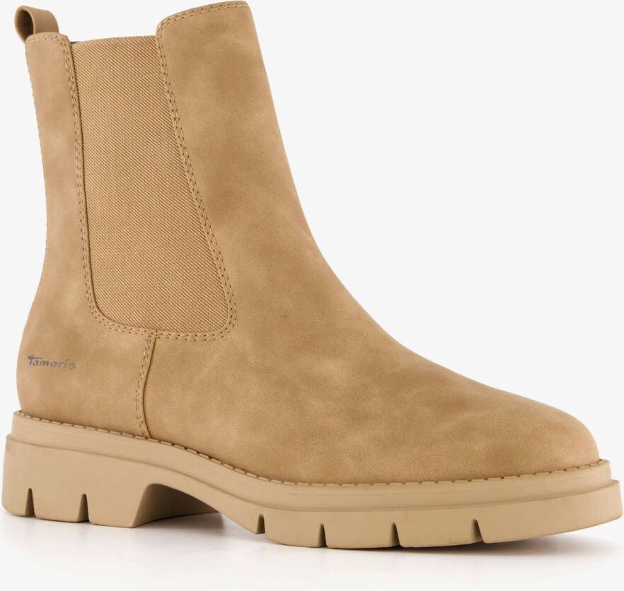 Tamaris dames chelsea boots beige