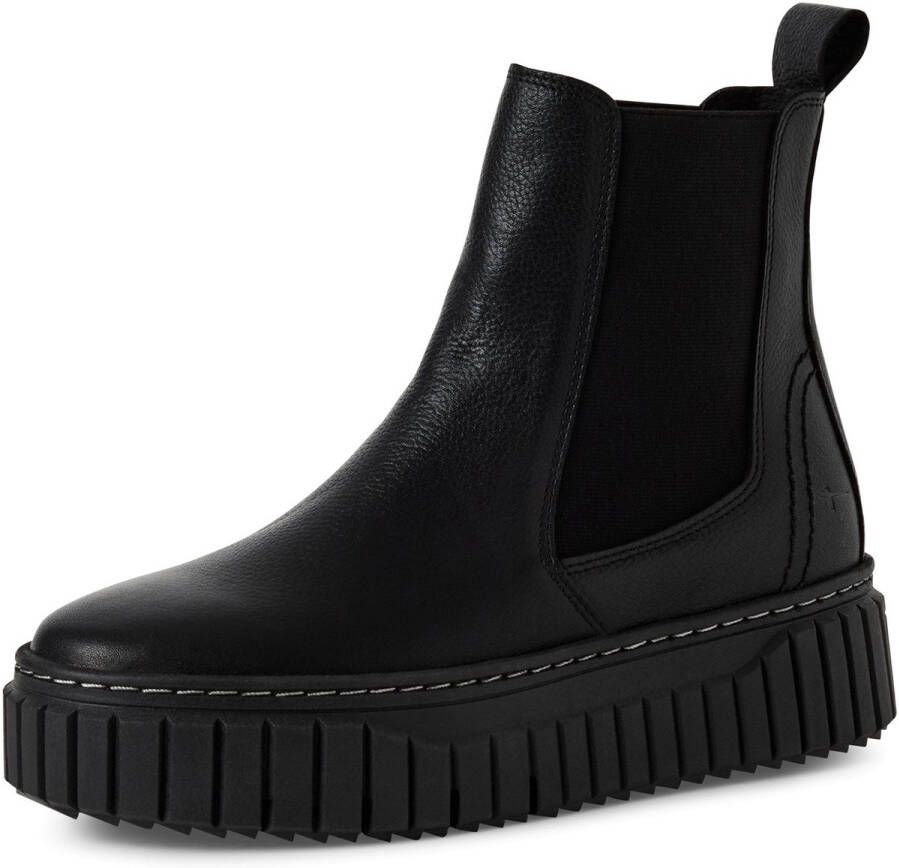 Tamaris dames Chelsea laars 1-25445-45 003 leren enkellaars dames zwart