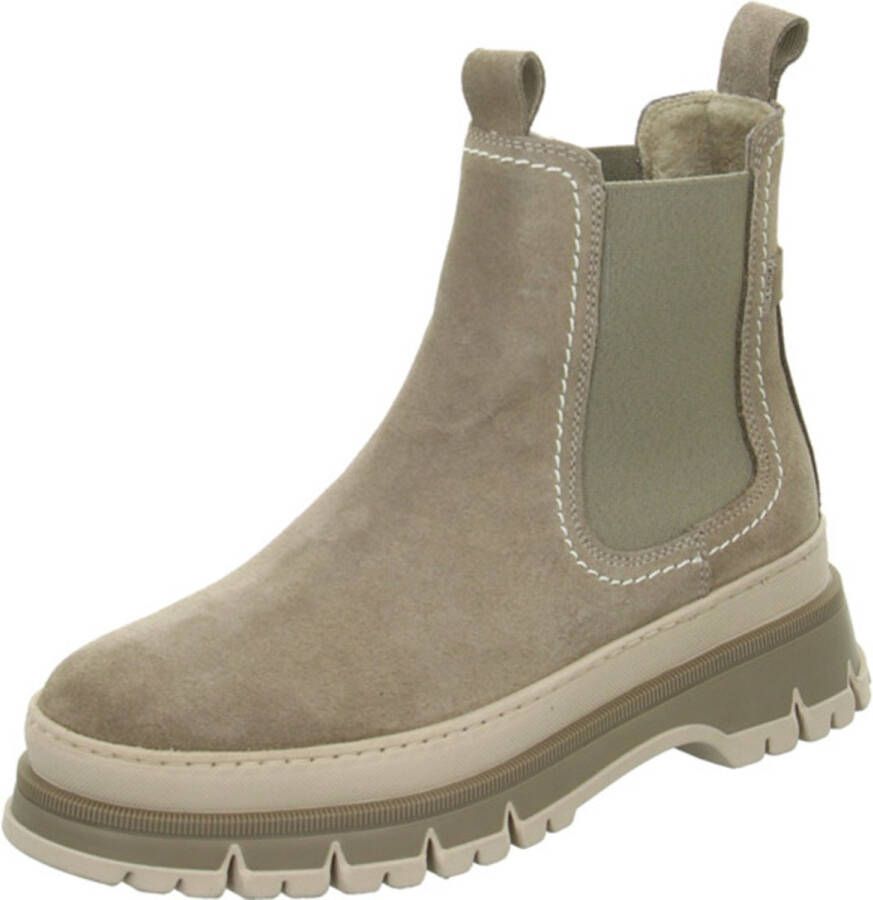 Tamaris dames Chelsea-laars 1-25491-41 341 leren laarsjes enkellaarsjes dames leer M2580845 Taupe