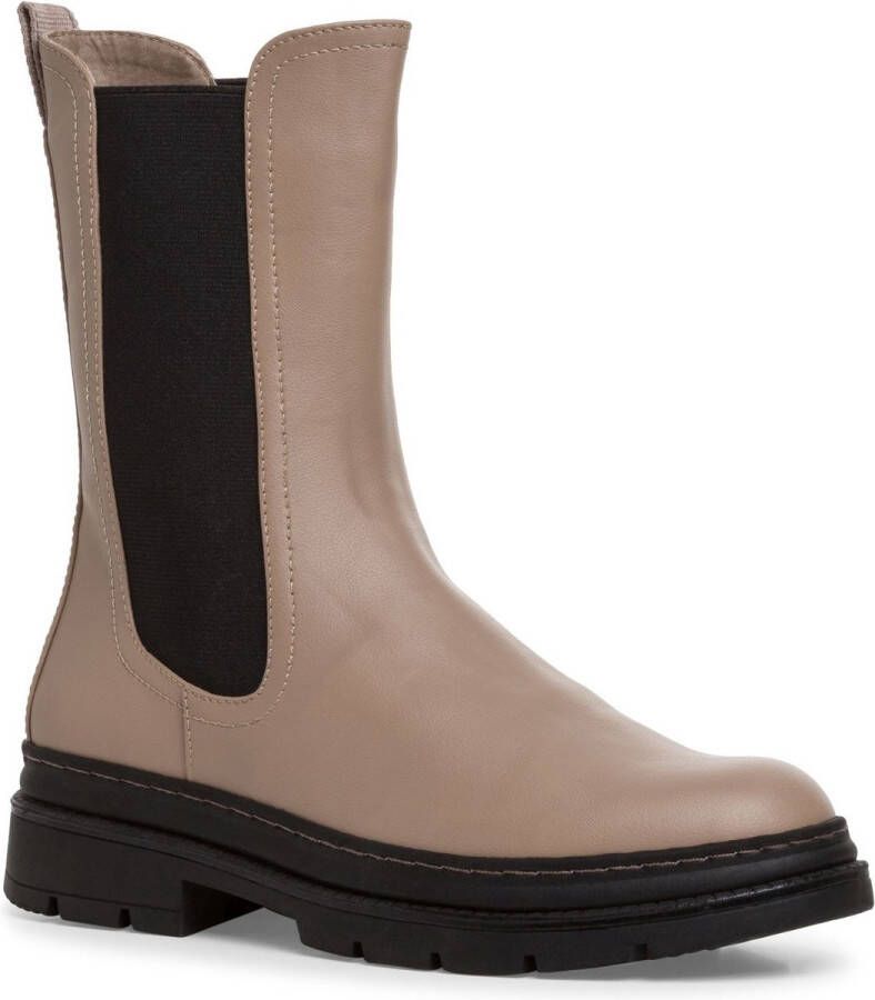 Tamaris Chelsea-boots in een trendy contrast-look