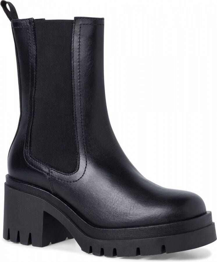 Tamaris Zwarte gesloten booties voor dames Black Dames