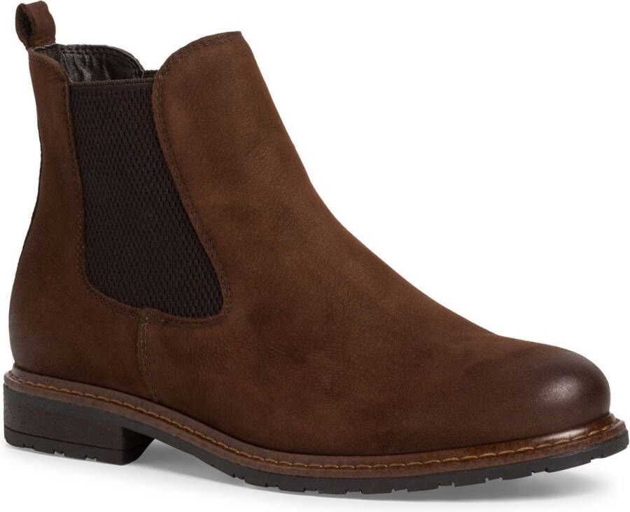 Tamaris Dames Chelsea Boot Leren Laarzen Enkellaarzen Dames Leer M2505641 Bruin