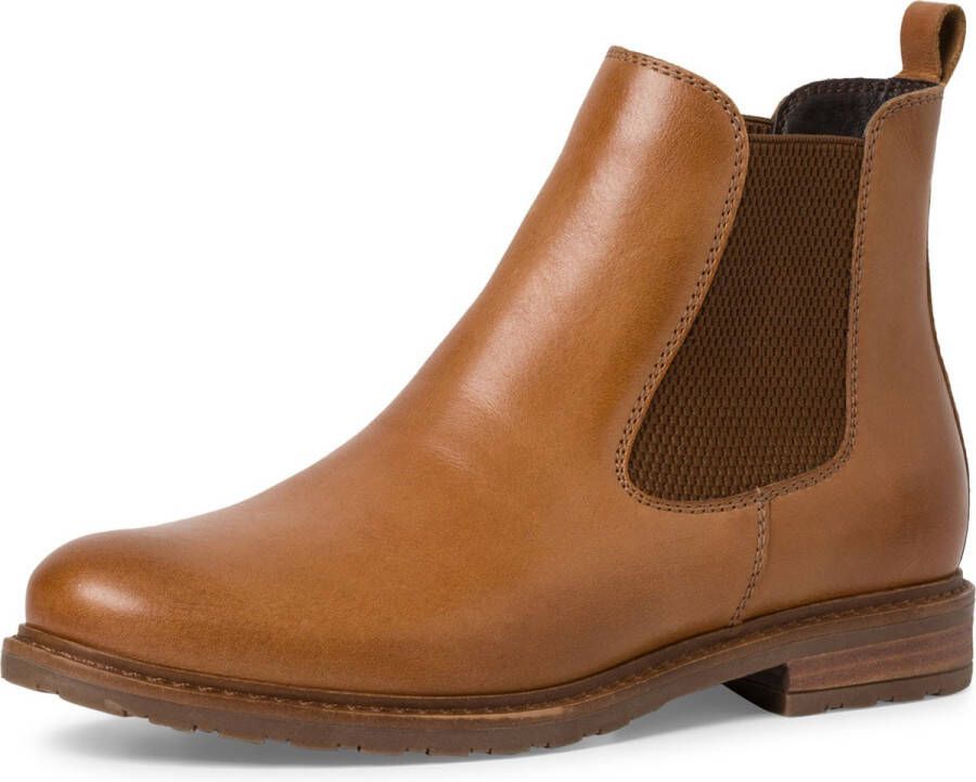 Tamaris dames Chelsea boot leren laarzen enkellaarzen dames lichtbruin M2505641