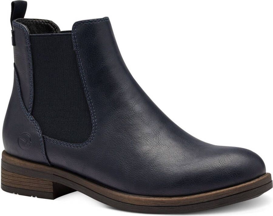 Tamaris Chelsea-boots blokhak laarsjes business schoen instapschoen aantrekband - Foto 3