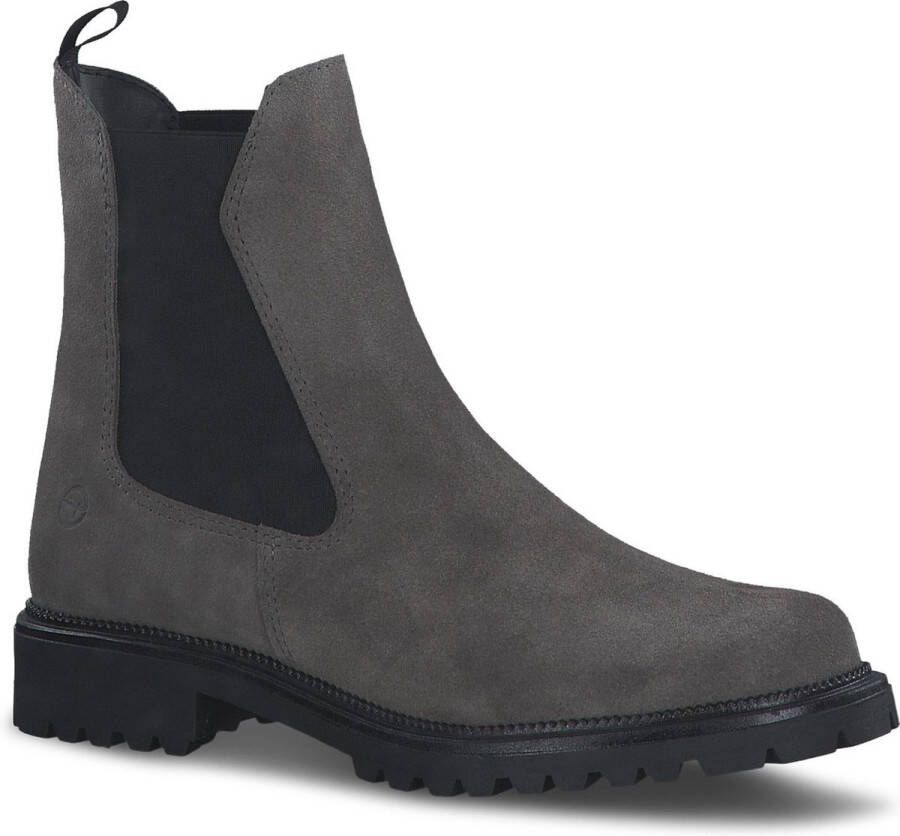 Tamaris Comfortabele Zwarte Chelsea Boot met Uitneembaar Voetbed Black Dames