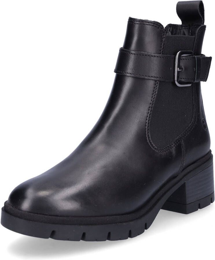 Tamaris Chelsea-boots blokhak enkellaarsjes instaplaarzen met siergesp