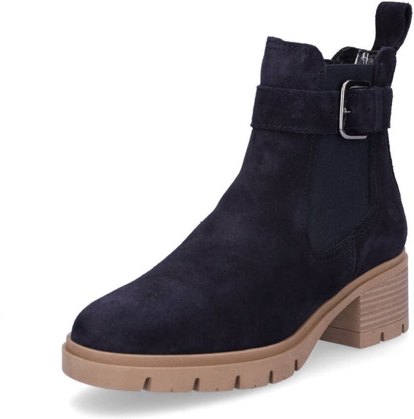 Tamaris Chelsea-boots blokhak businessmode enkellaars met decoratieve gesp