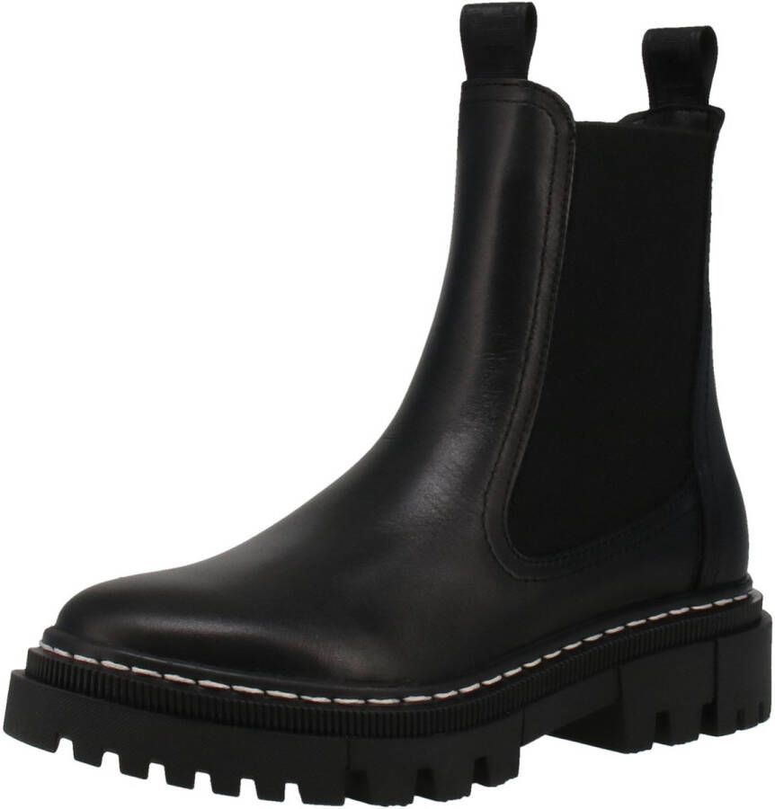 Tamaris dames chelsea boot leren laarzen enkellaars vrouwen leer M2549141 zwart