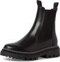 Tamaris dames chelsea boot leren laarzen enkellaars vrouwen leer M2549141 zwart - Thumbnail 1
