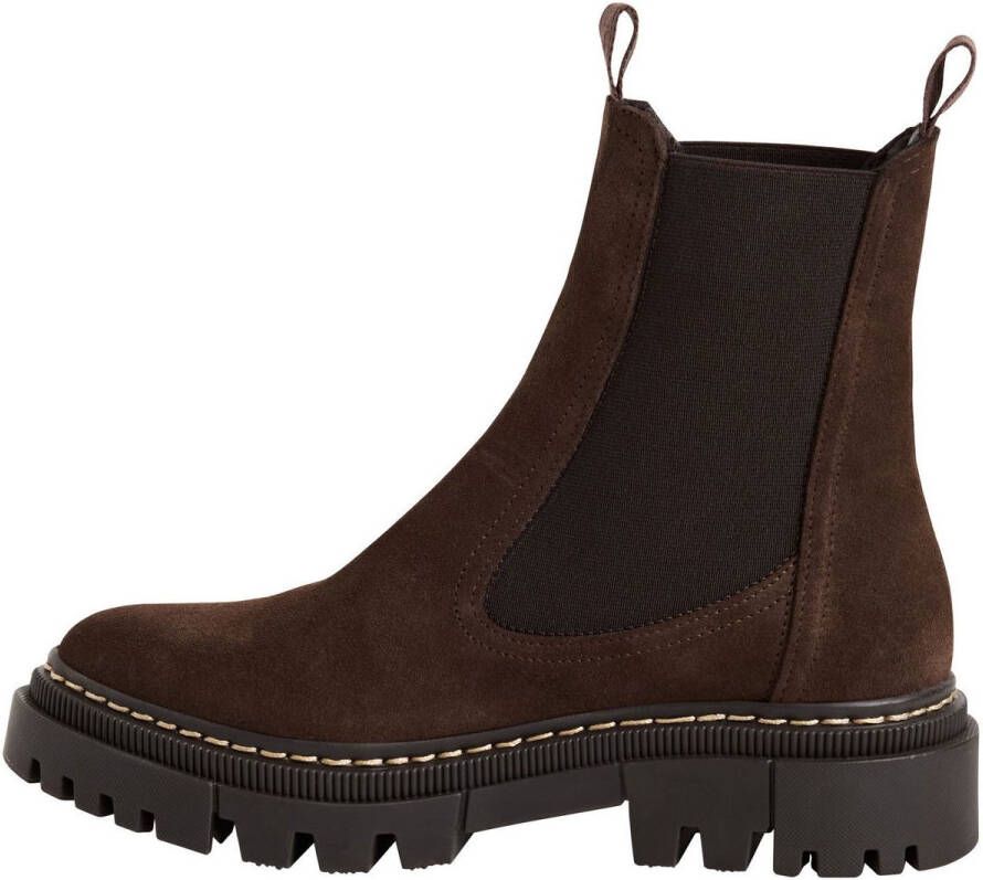 Tamaris dames chelsea boot 1-25491-41 304 leren laarzen enkellaars vrouwen leer M2549141 bruin