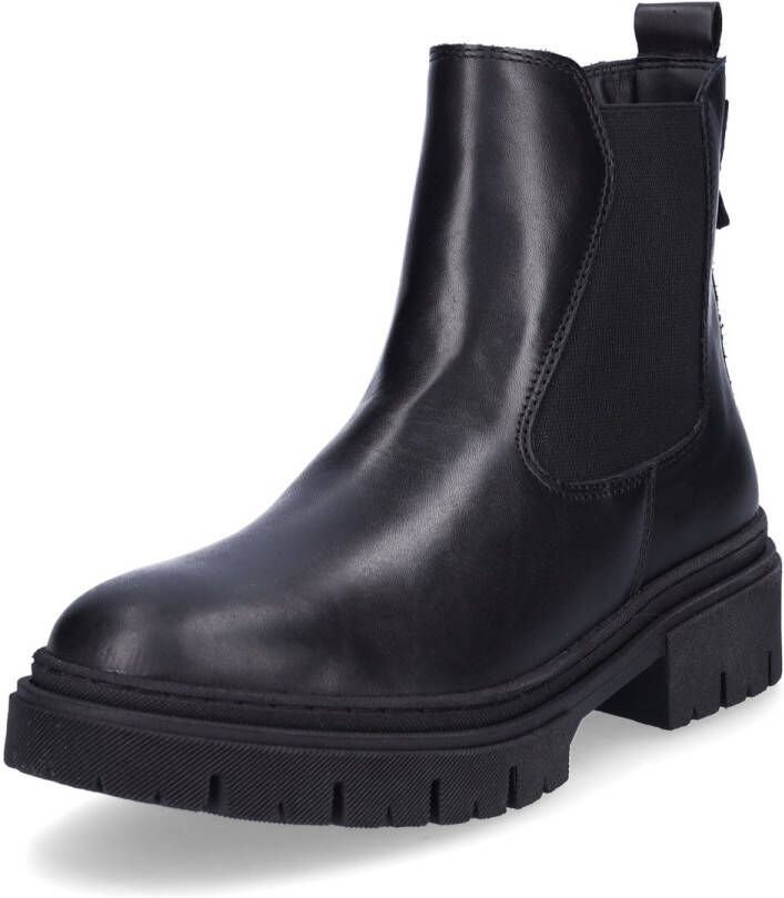 Tamaris dames chelsea boot leren laarzen enkellaars vrouwen leer M2590243 zwart