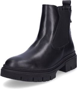 Tamaris dames chelsea boot leren laarzen enkellaars vrouwen leer M2590243 zwart