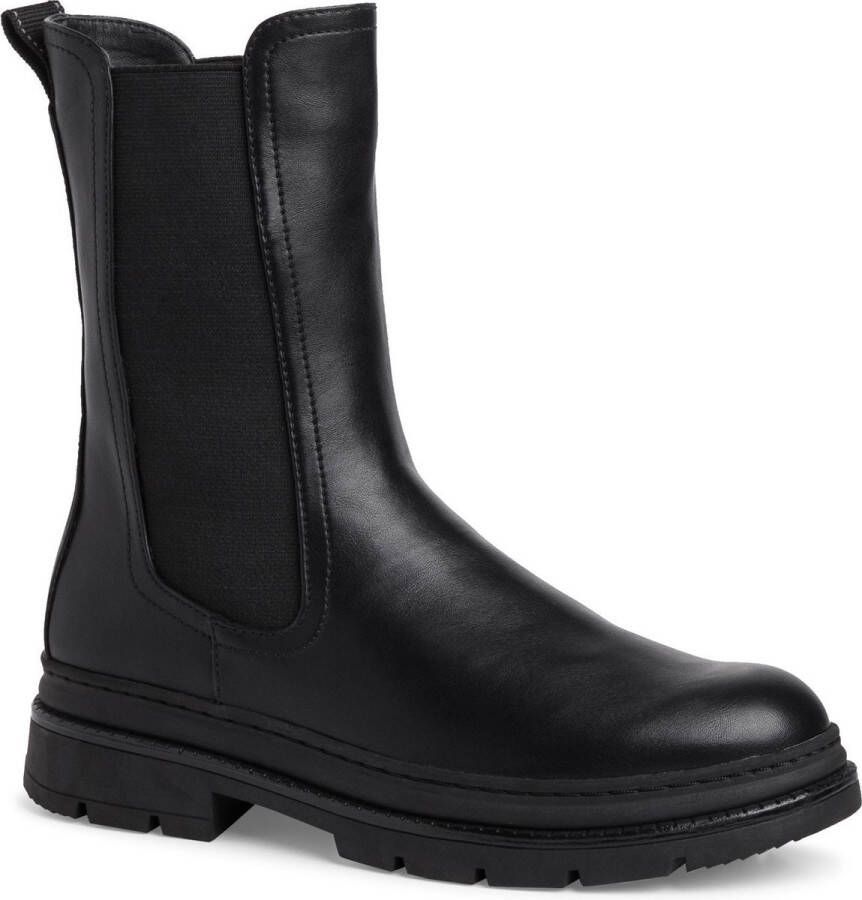 Tamaris Chelsea-boots in een trendy contrast-look