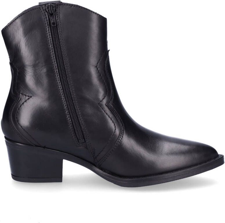 Tamaris dames enkellaars leer dames zwart M2570241