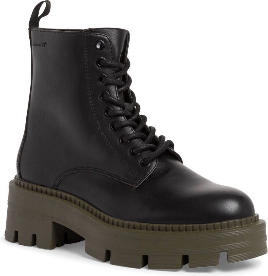 Tamaris Hoge veterschoenen met contrastkleurige loopzool