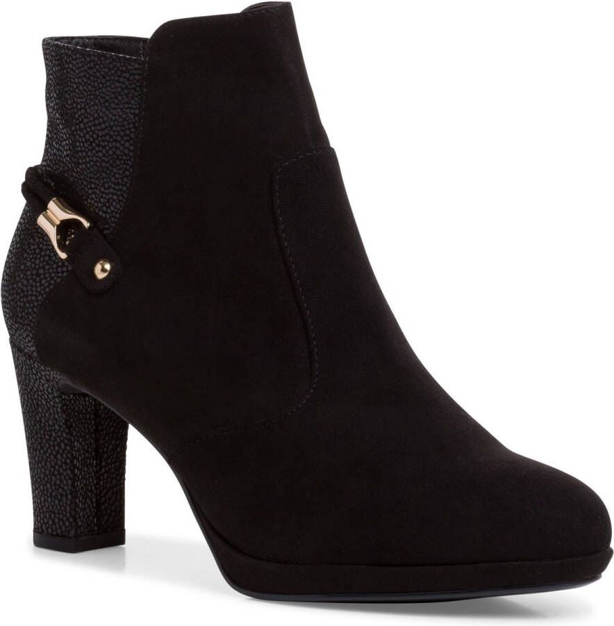 Tamaris Zwarte leren Chelsea laars met 6 cm hak Black Dames - Foto 2