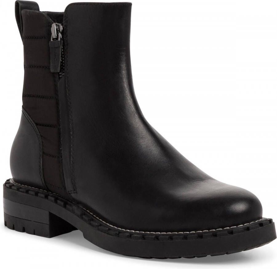 Tamaris Zwarte casual gesloten enkellaarzen Black Dames