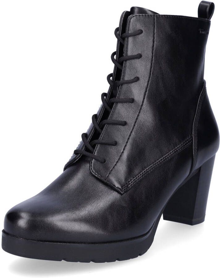 Tamaris Veterlaarsjes trichterhak enkellaars zakelijke mode in vegan-verwerking - Foto 2