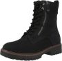 Tamaris Veterschoenen blokhak veterschoen enkellaars met decoratieve rits aan de buitenkant - Thumbnail 1