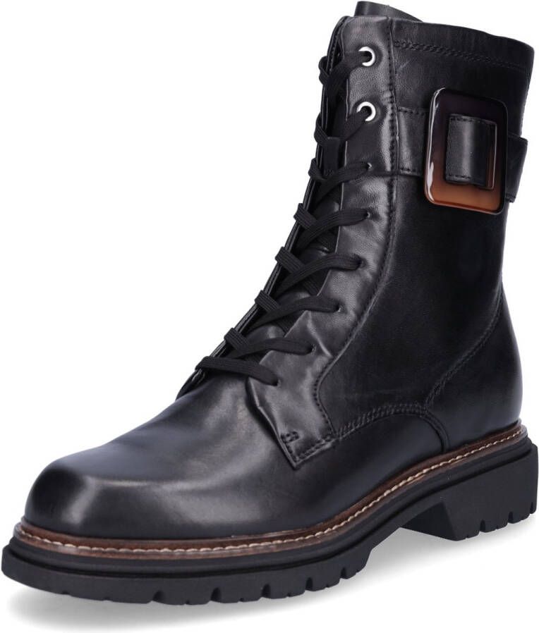 Tamaris Veterschoenen blokhak veterschoen enkellaars met opvallende decoratieve gesp