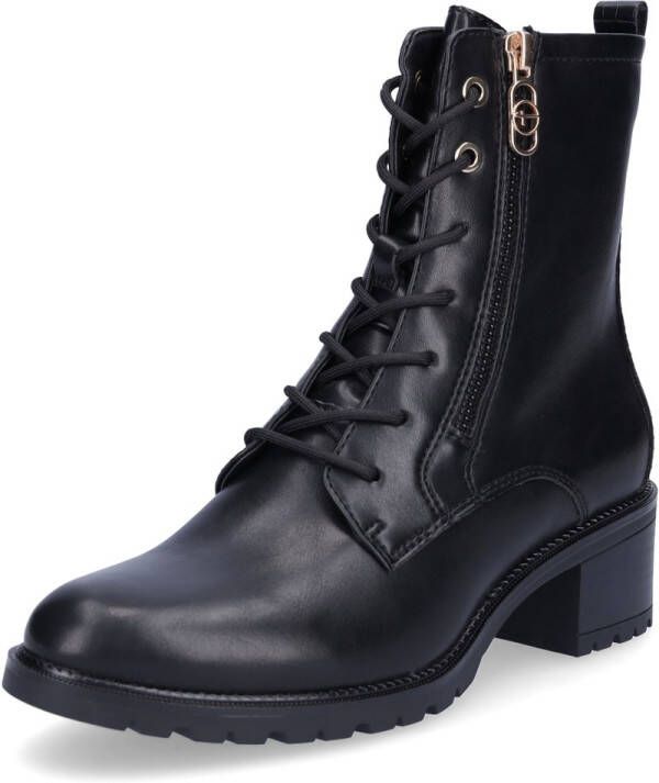 Tamaris Veterschoenen blokhak veterschoen enkellaars met praktische binnenrits