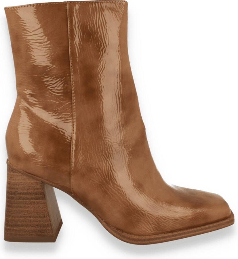 Tamaris Trendy vegan enkellaars met dierenprint Bruin Dames