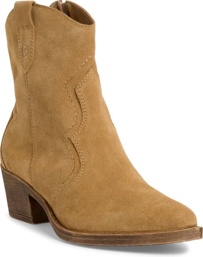 Tamaris Camel Suède Westernlaarzen Brown Dames